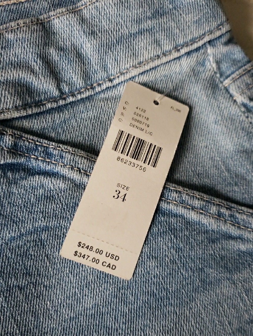Mother Light Wash Wide Leg Crop Jeans NWT - Picture 3 of 5